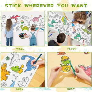 Children Coloring Sticker Roll | BIG SIZE