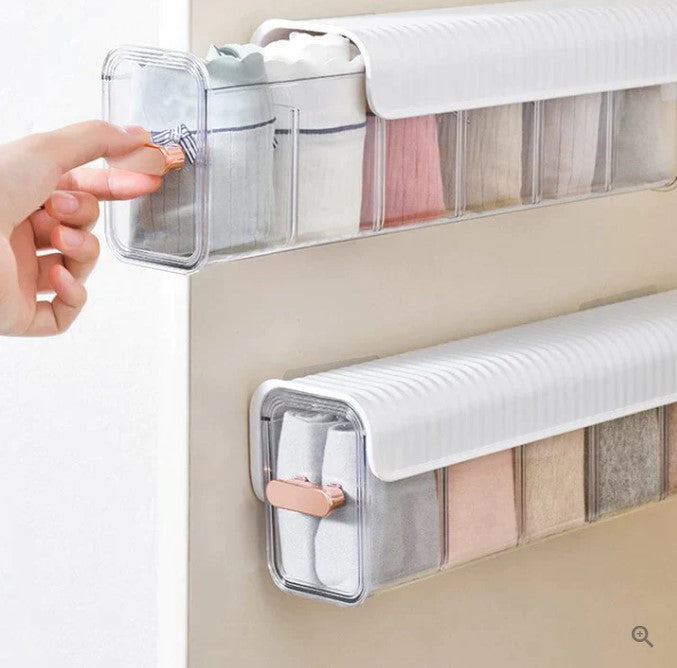 Wall Mount Socks Underwear Drawer Organizer